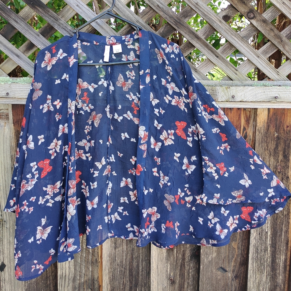 Xhilaration Butterfly Print Kimono